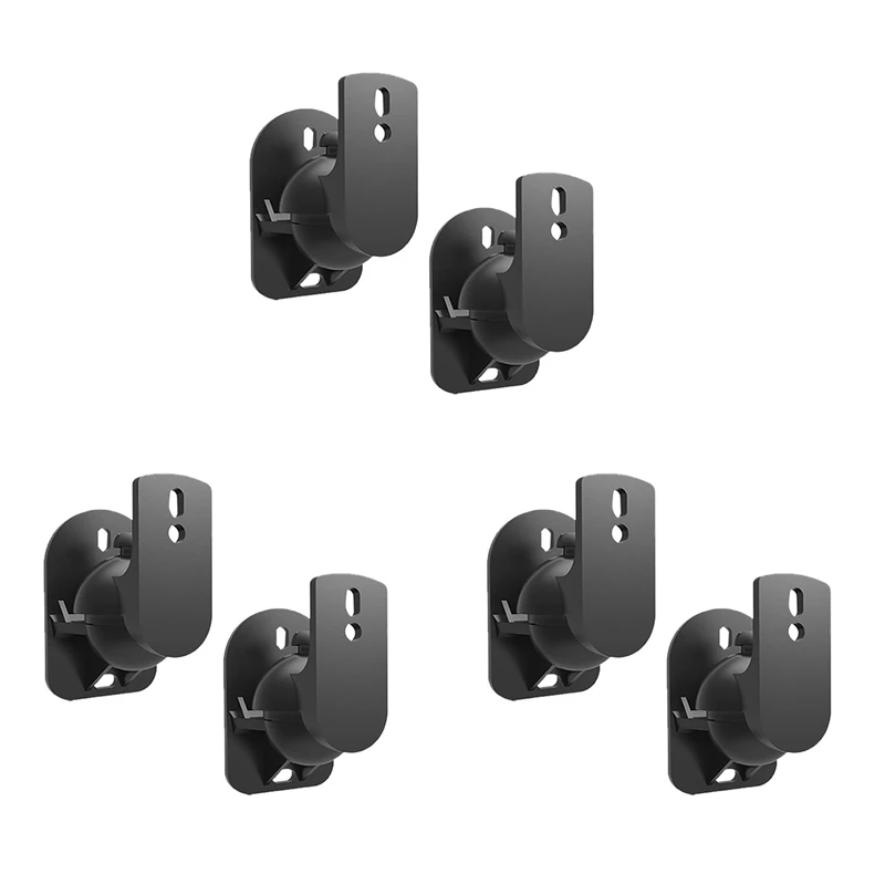 

N15R-6PCS Настенный кронштейн для крепления динамика, подставка, объемный держатель, регулируемый поворот и угол наклона, вращение