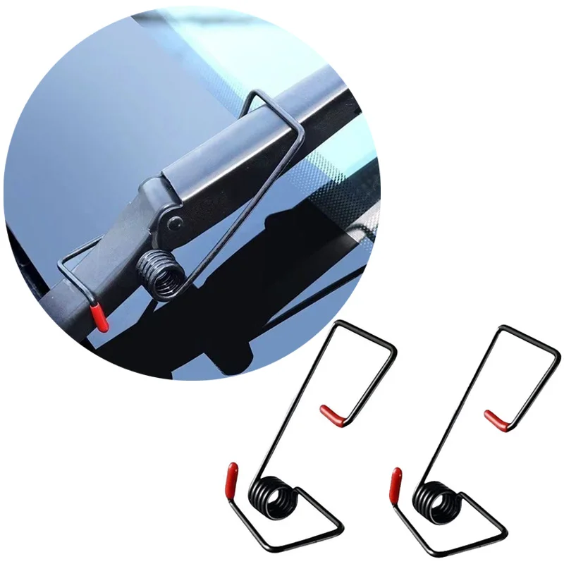 Universal Windshield Wiper Booster Alloy Wiper Fastener Spring Reduce Noise&Vibration Universal Anti Srach Rubber Wiper Bracket