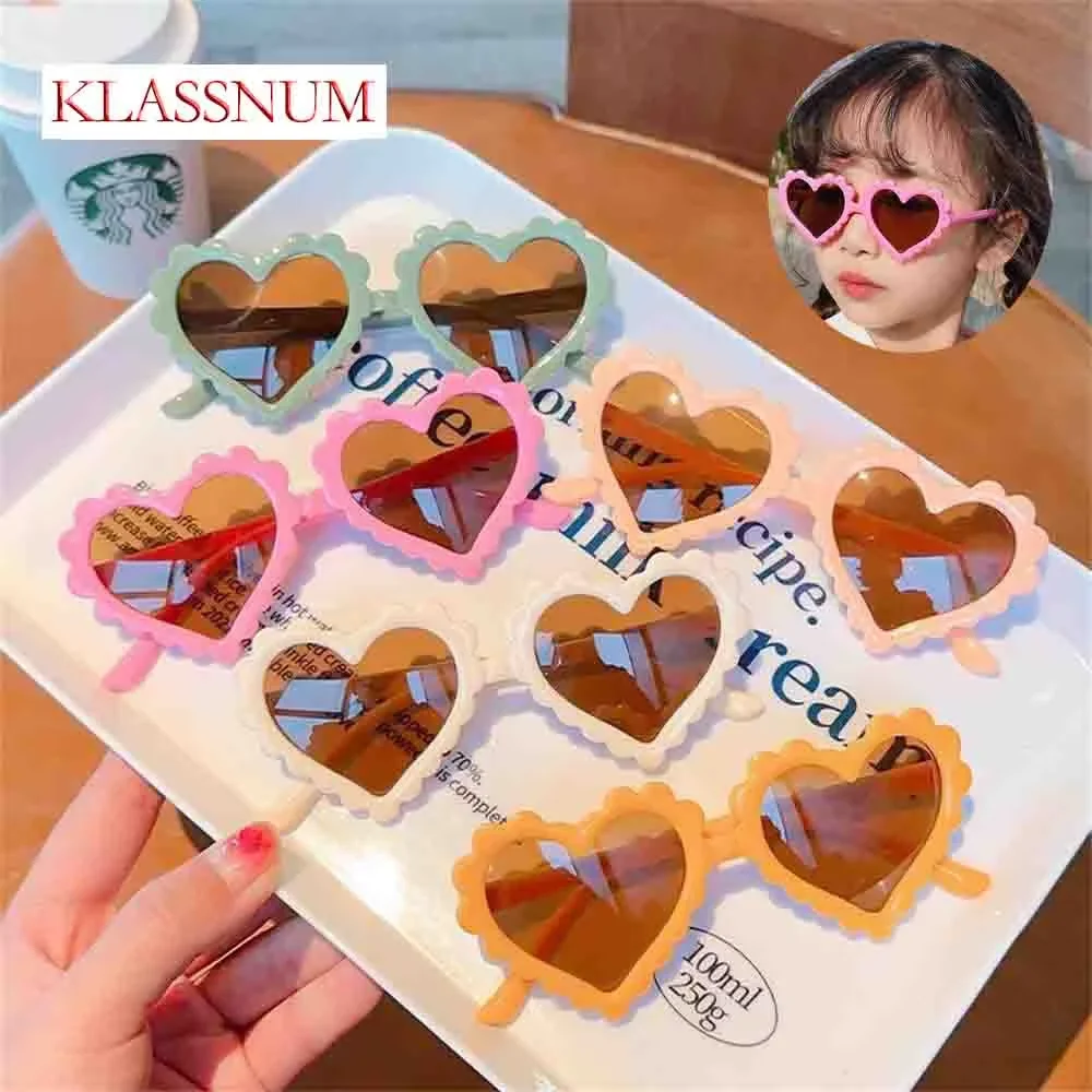 

2025 New Baby Girls Kids Cartoon Heart Shape Petal Sunglasses Girls Boy Children Outdoor Round Polarized UV400 Sun Glasses