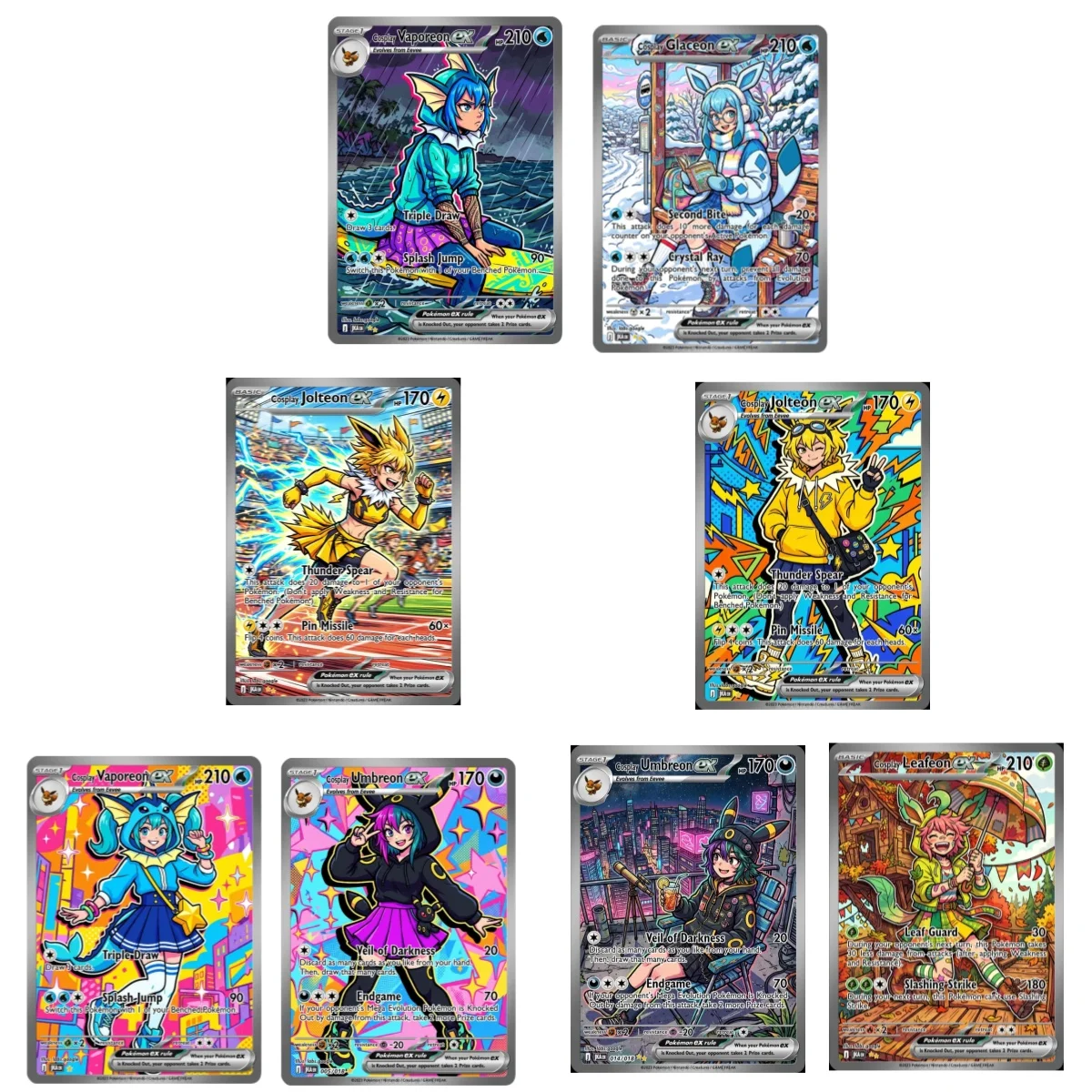 Diy Self Control  1pcs/set Pokemon Eevee Espeon Umbreon Collect Signature Trading  Card Anime Cartoon Gift