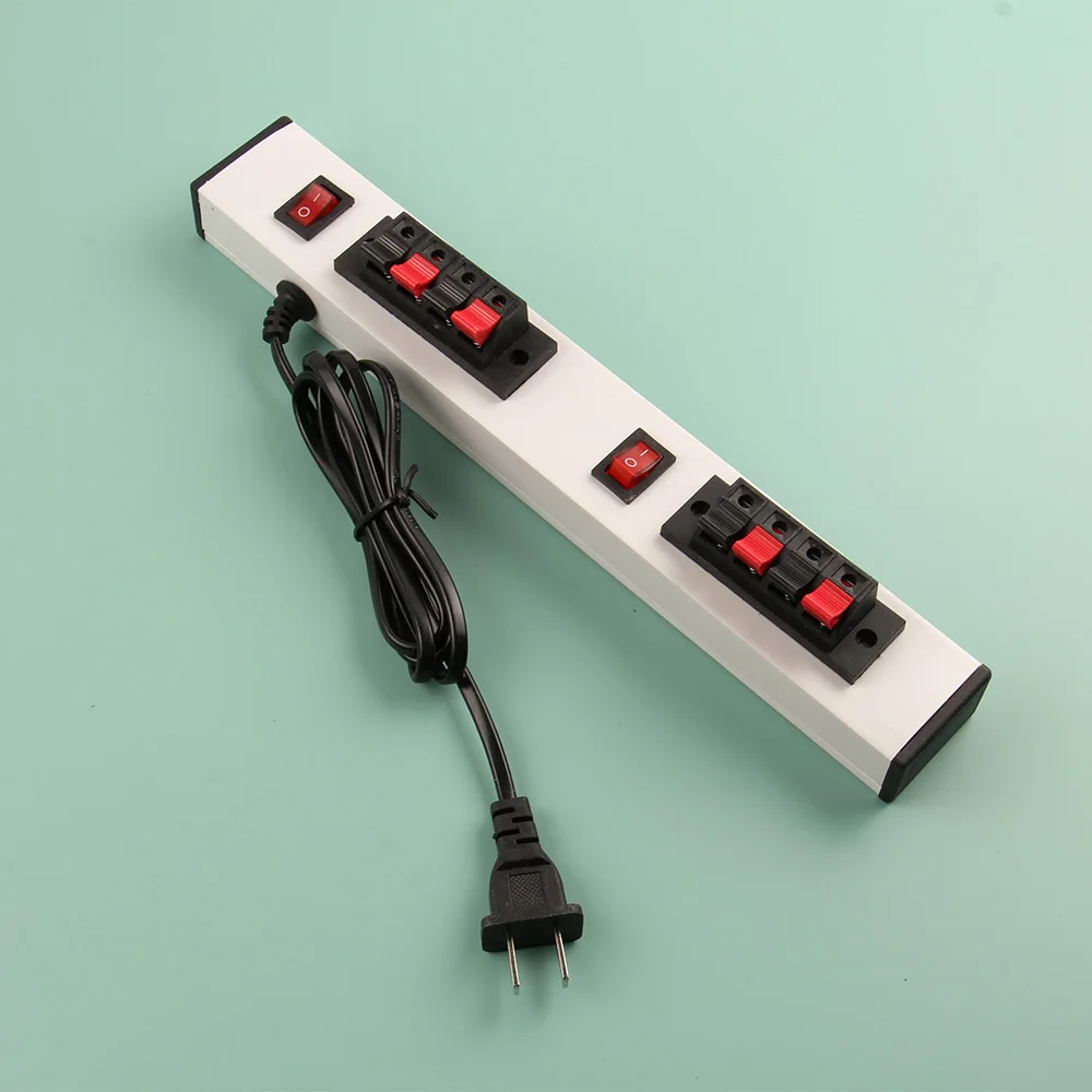 Plug Socket Power Strip With Extension Cord and Clips for Fast Testing in Electronics Lab Workshop Clamp Outlet