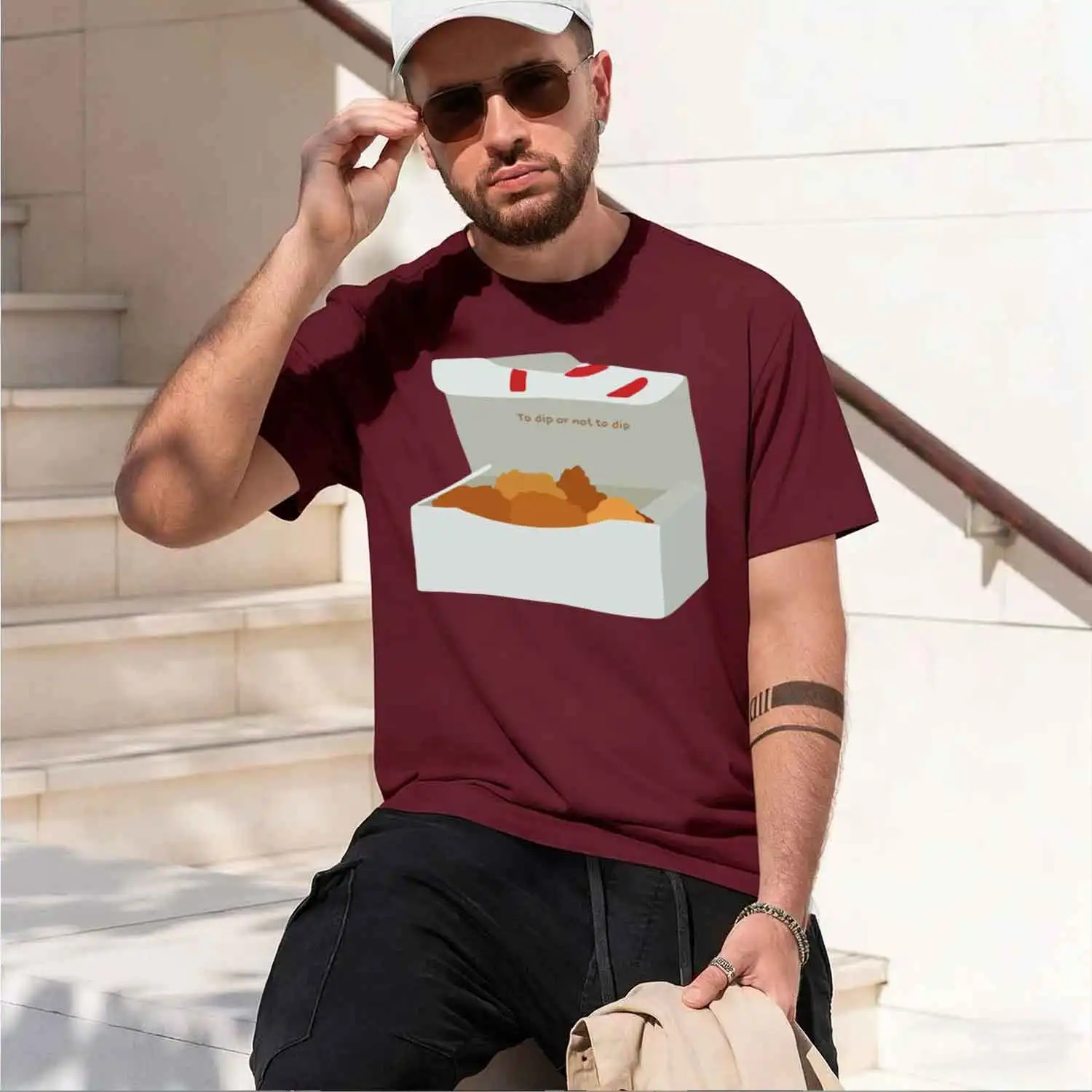 ick fil a icken nuggets Sticker 2026 New Model Men’s Short-sleeve crewneck T-Shirt Classic Casual Multiple Colors and Sizes for view 6