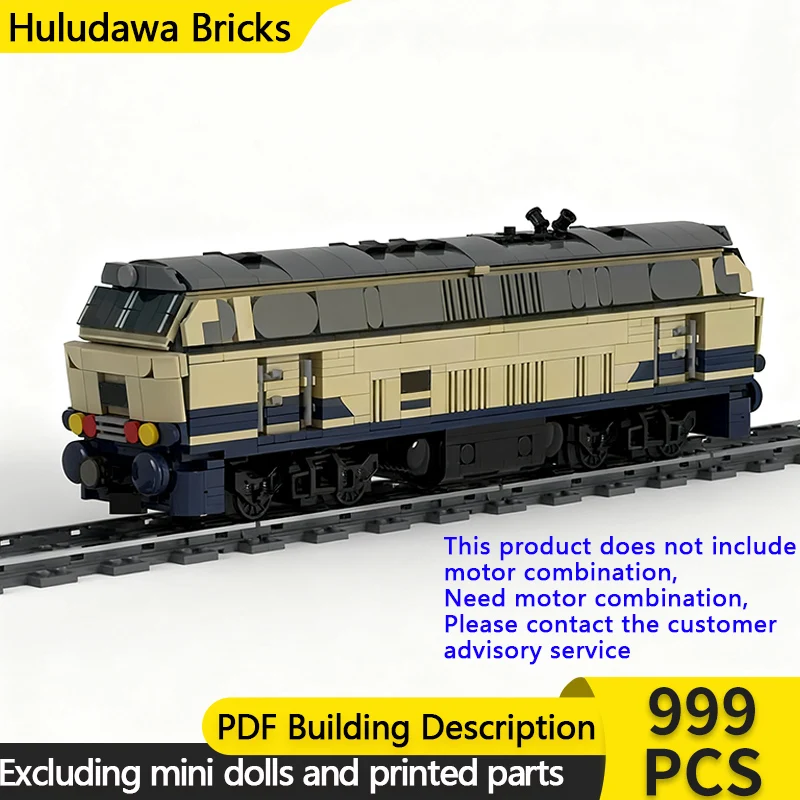 

City Car Model MOC Building Bricks German 218 Diesel Locomotive Modular Technology Gifts Holiday Assemble Children Toys Suit