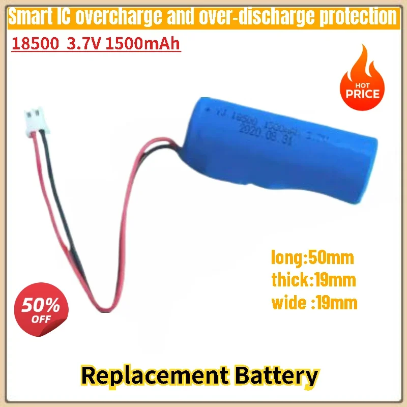 

2pcs 1500mAh 3.7V battery for ICR18490 18500 rechargeable lithium battery Brand-New High Quality
