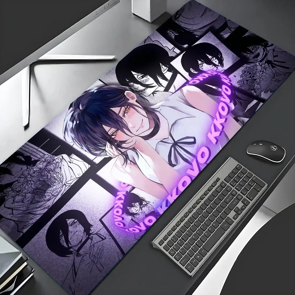 

Large Gaming Mosue Pad Premium Mousepad Gamer Mask Girl Anime Mouse Mat XXL 90x40cm Deskmat Computer Keyboard Pads Office Carpet