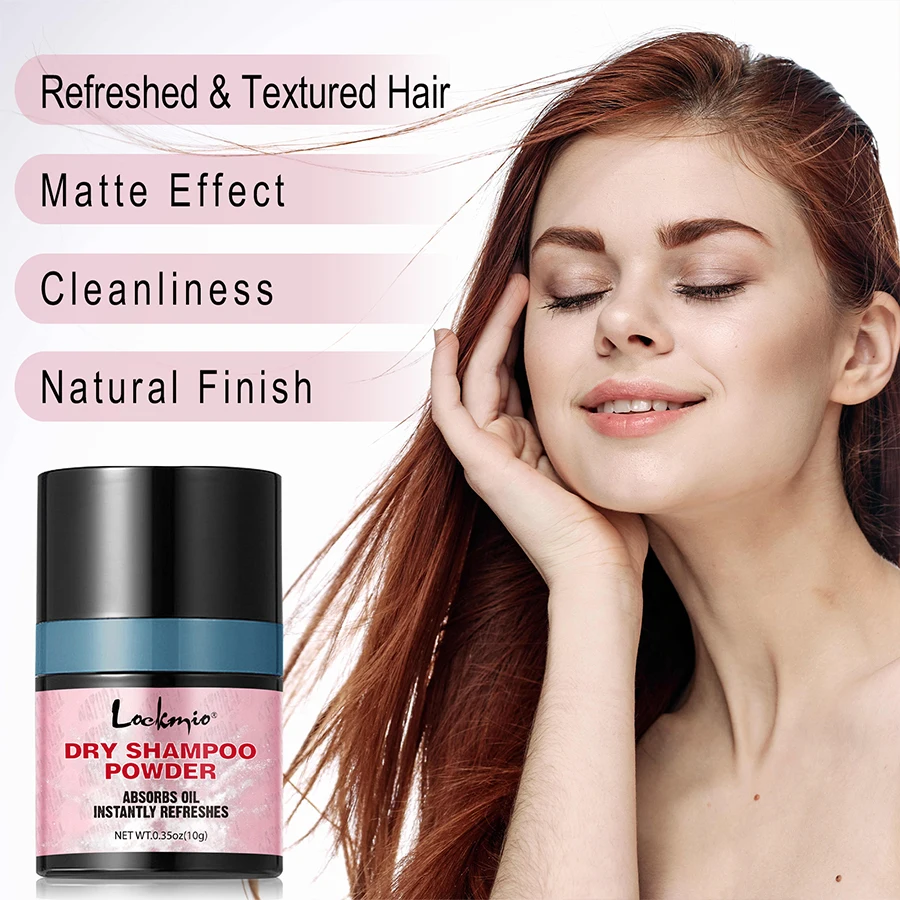Lockmio Dry Shampoo Powder Instant Volume Strong Oil Control Hair Fluffy Refreshing Air-Feeling Hair Styling Volumizing Powder