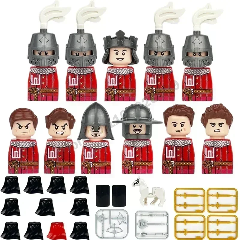 Crusader Knights Roman Warriors Middle Ages Medieval Europe Military Building Blocks Figures Castle Kingdom King Legion Set