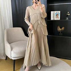Directly From The Manufacturer Pleated Women's Dress 2025 Summer Miyake Pleated Handmade Pleated Elegant Casual Loose Dresses