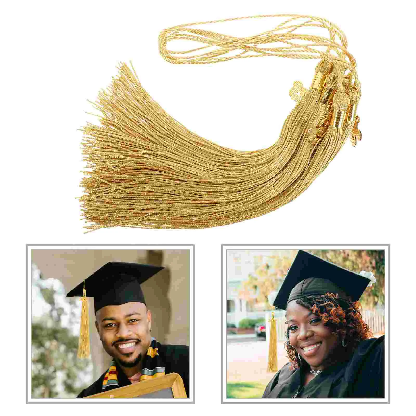 

6 Pcs Crafts 2023 Graduate Tassels Student Fringe Polyester Black Graduation Students Hat