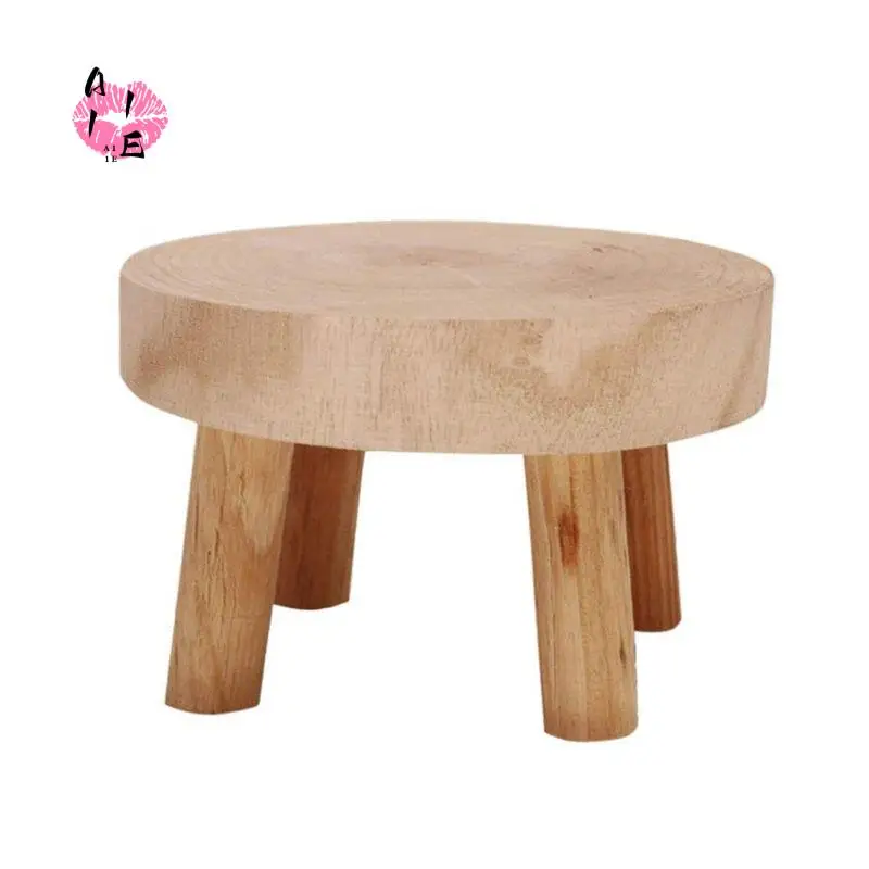 

A11E-Мини деревянный табурет-дисплей, подставка для растений, декоративный деревянный табурет для растений, держатель бонсай для внутреннего и наружного домашнего сада