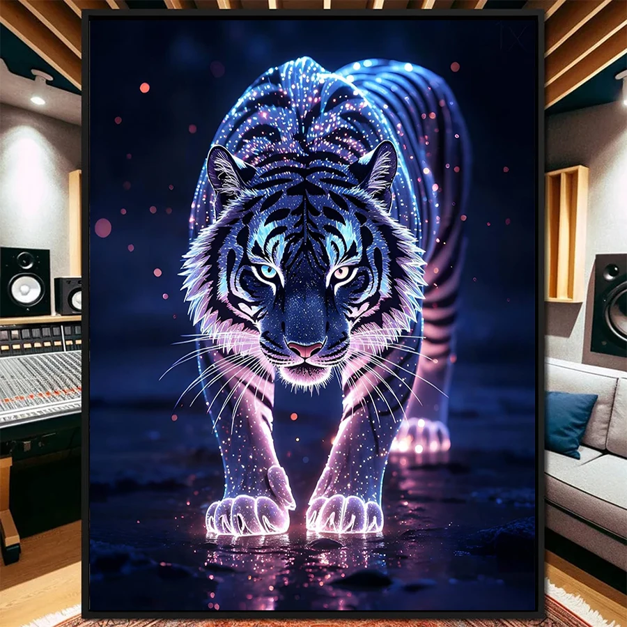 Full Diamond Painting Kit New Dreamy Art Animal Tiger Mosaic Picture Diamond Embroidery Home Decor