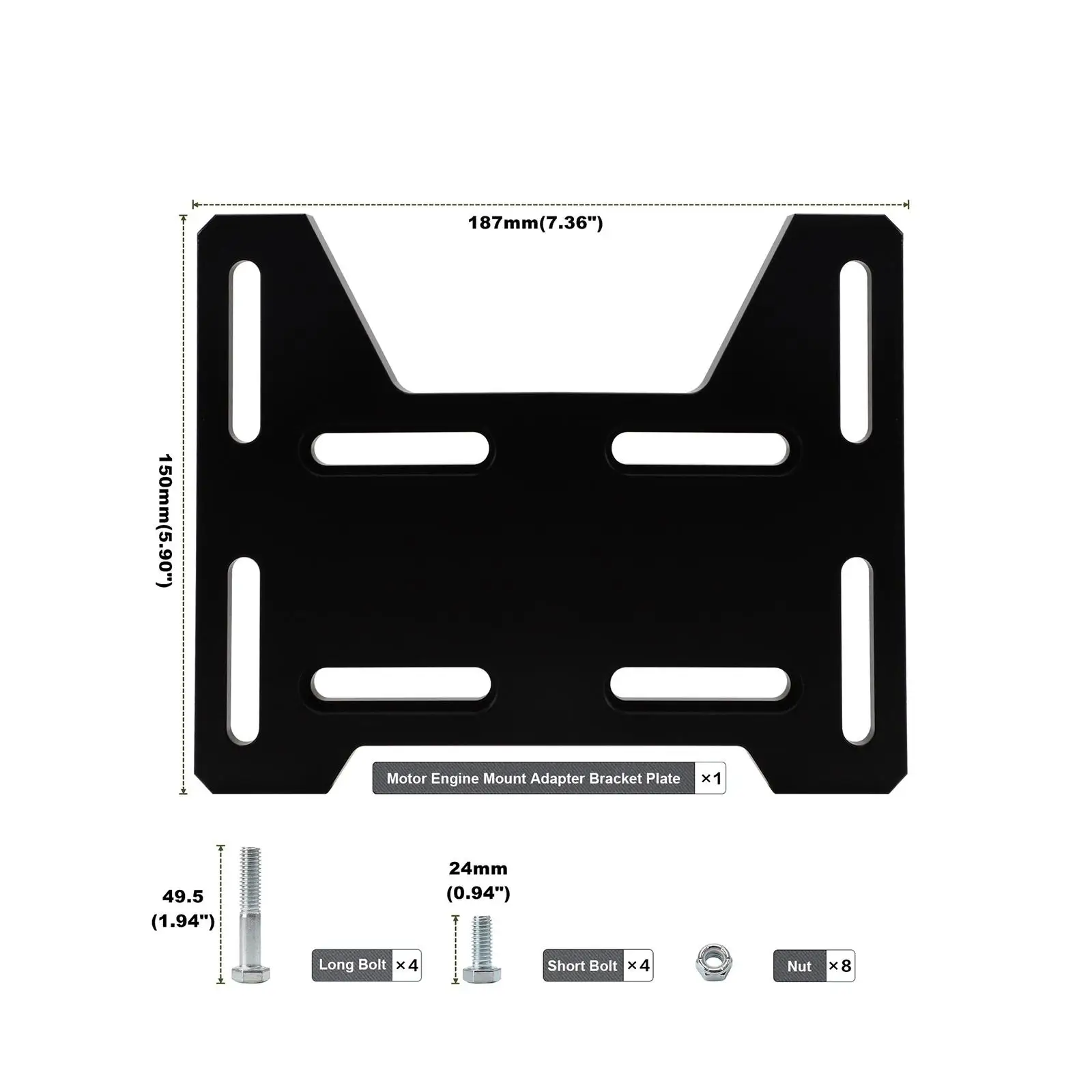 

Motor Mount Bracket Plate for Small 4 Stroke Engine Aluminum Accessories