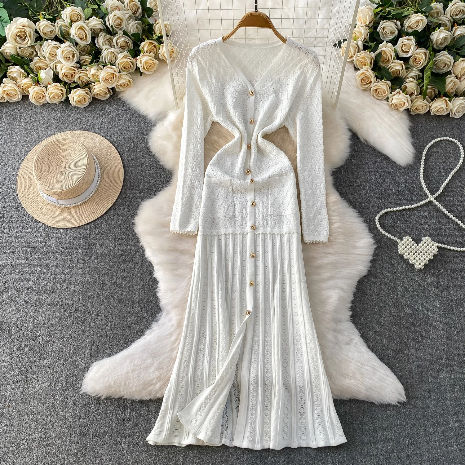 Ele Hollow Out V-Ne… - image