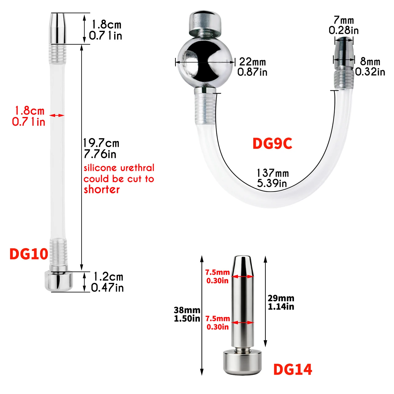 FRRK Sissi Pink Lightweight ABS Male Chastity Cage Set With 4 Sizes Cockrings Erotic Penis Urethral Lock Sexys Toy for Men Gay