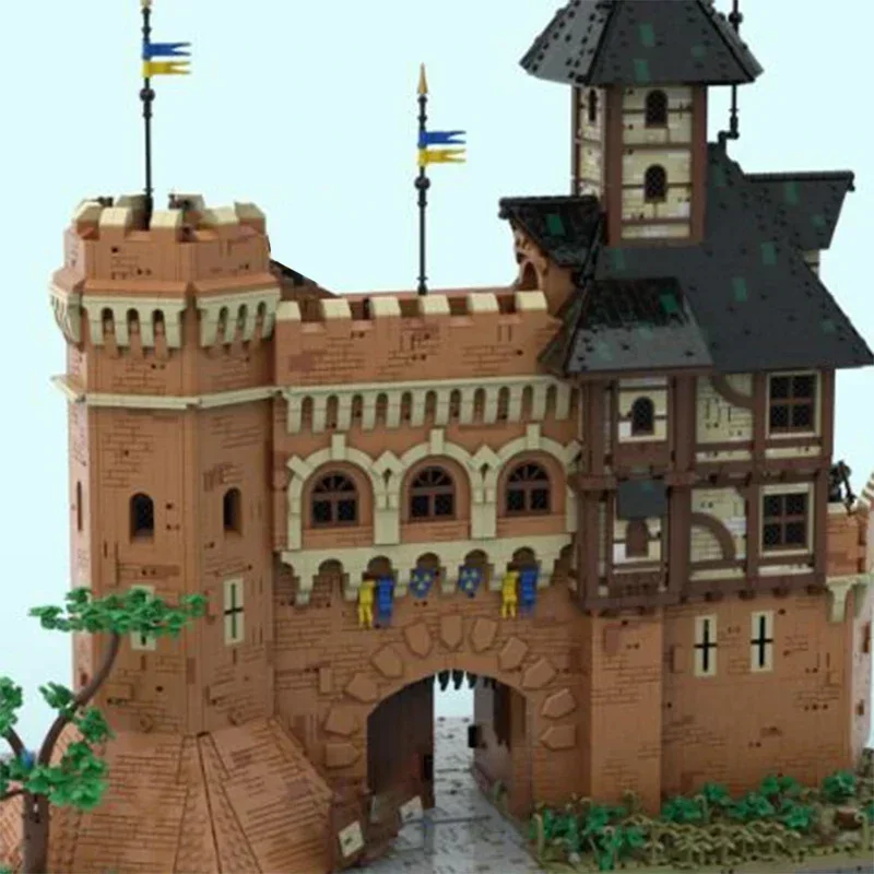 Castle Model Moc Building Bricks City Gates And Alchemist Tower Technology Modular Blocks Gifts Christmas Toys DIY Sets Assembly