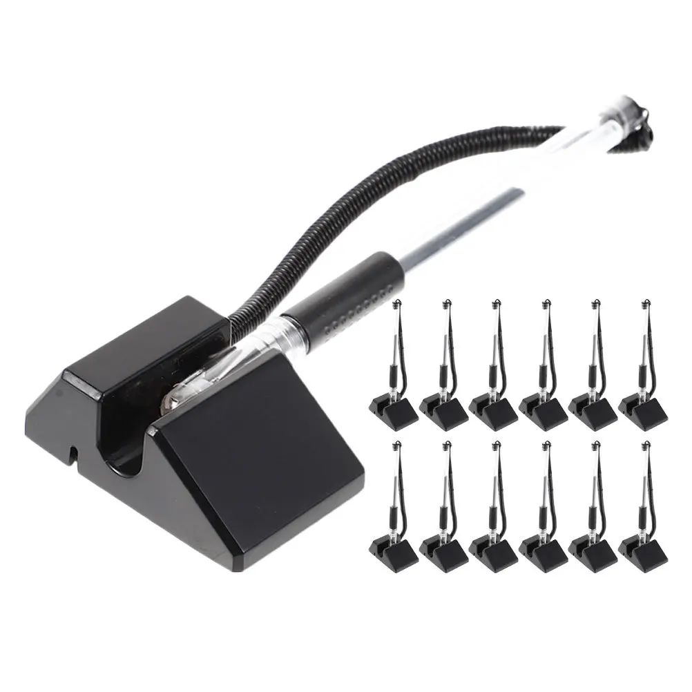 

20pcs Ballpoint Pen Plastic Desktop Counter Pens For Office Hotel Bank Signing Guest Book Table Fixed Vertical