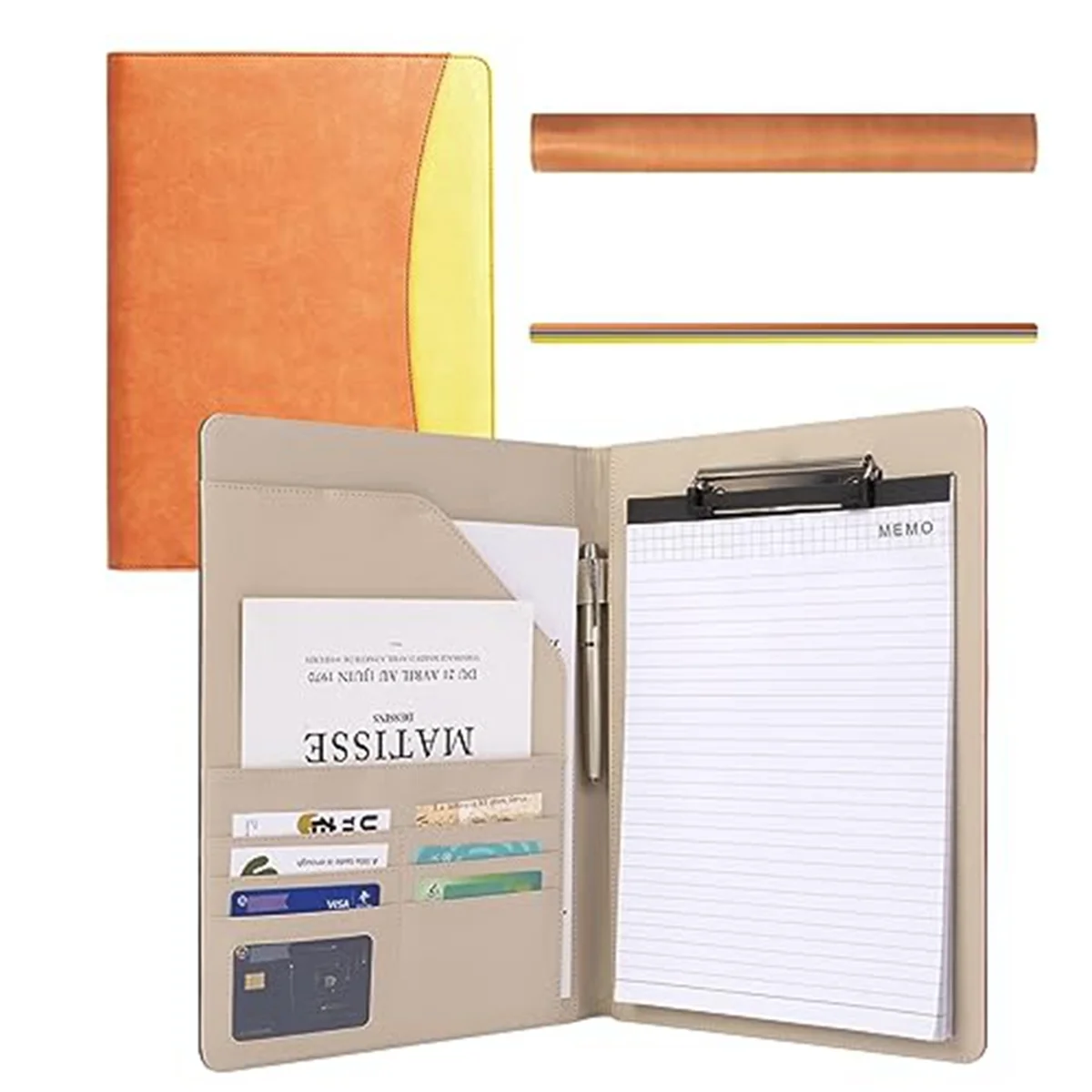 

Clipboard Folder Combination, Storage Clipboard with Cover Suitable for Business School Office Meeting Notepad Plywood E