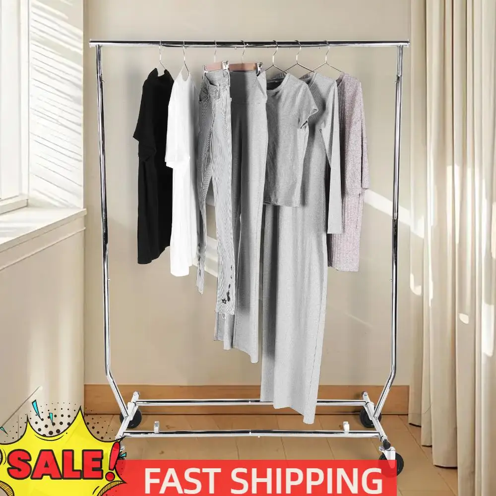 

Регулируемая вешалка для одежды на колесиках с запираемыми колесами, вешалка для одежды, стоячая вешалка для одежды на колесиках для спальни, прачечной, гостиной