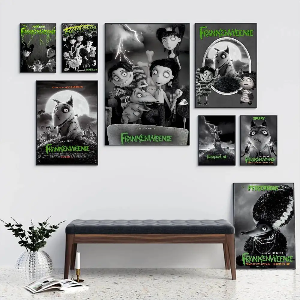

Movie F-Frankenweenie Whitepaper Poster Waterproof Paper Sticker Coffee House Bar Aesthetic Art Wall Painting