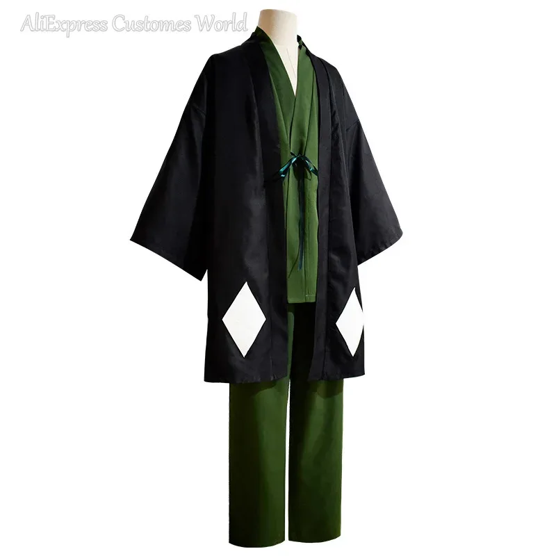 

DY20Anime Bleach Urahara Kisuke Cosplay Costume For Aldult Women Men Grey Kimono Pants Hat Outfits Halloween Carnival Party Cost