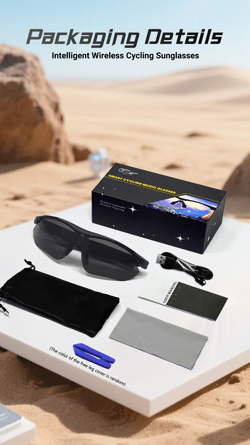 HANXING QY-pro03 الرياضة في الهواء الطلق ركوب الدراجات نظارات بلوتوث حماية من الأشعة فوق البنفسجية الاستماع إلى الموسيقى الاتصالات الذكية نظارات