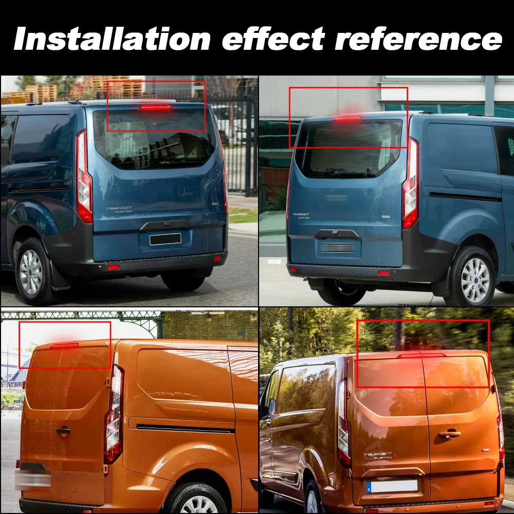 2pcs For 2012-up Ford Transit Tourneo Custom Rear 3rd LED High Level Brake Stop RED Light 2009952,2009953 Car Accessories