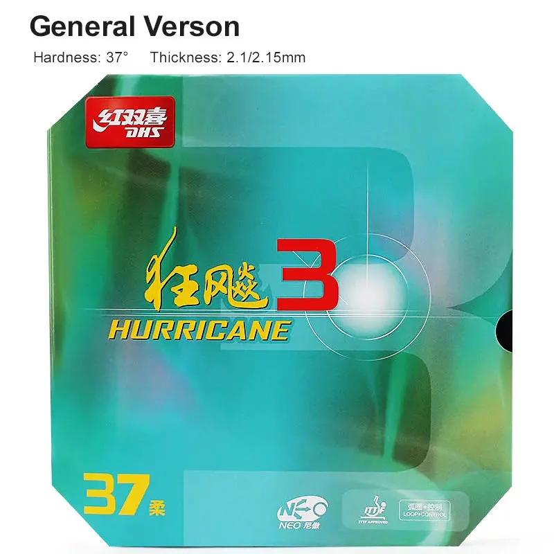 DHS Hurricane 3 37 gomma morbida da Ping Pong in gomma da Ping Pong