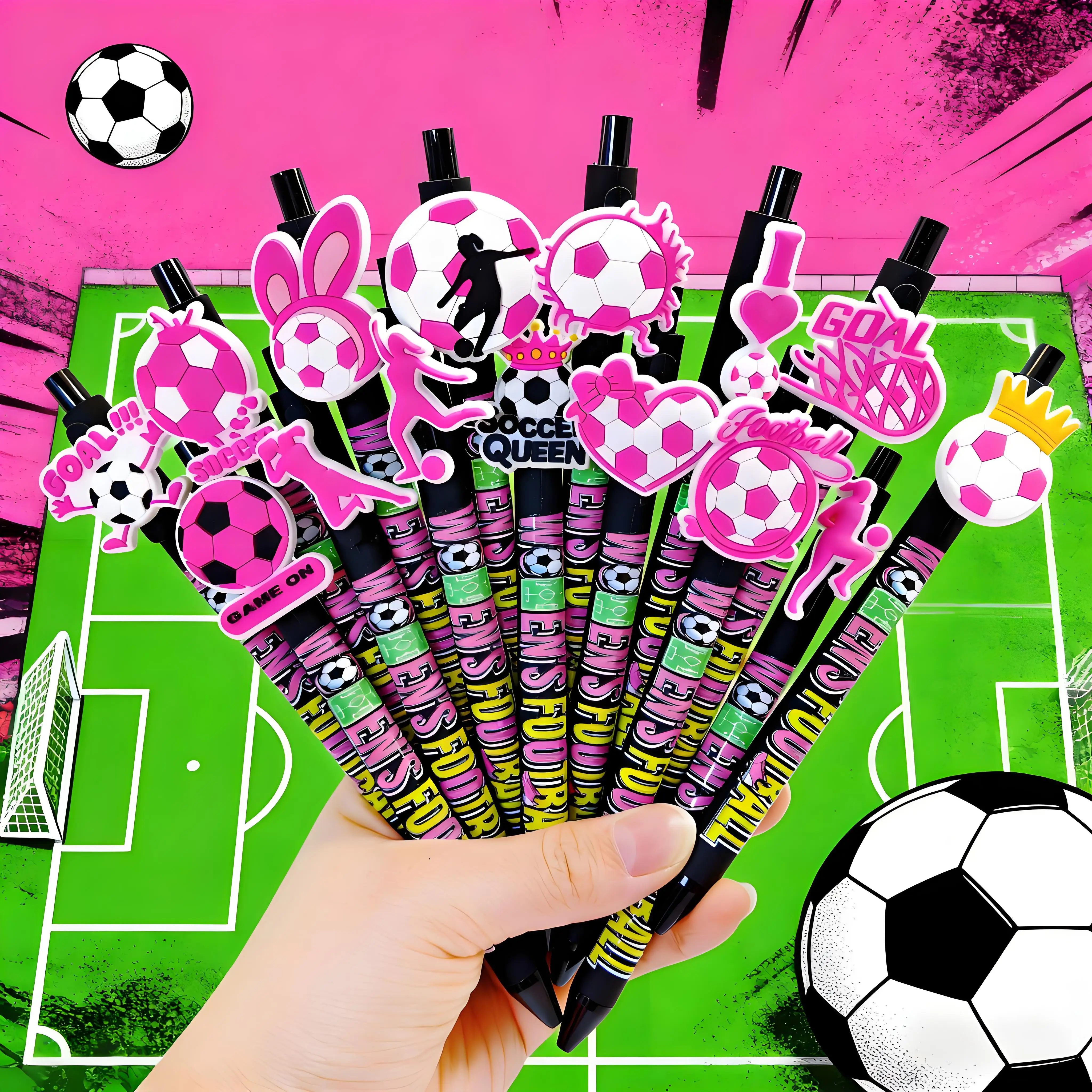 

8/15/20 PCS World Cup Women's Sports Ballpoint Pen Football Match Writing Stationery Football Fan Gift Pen