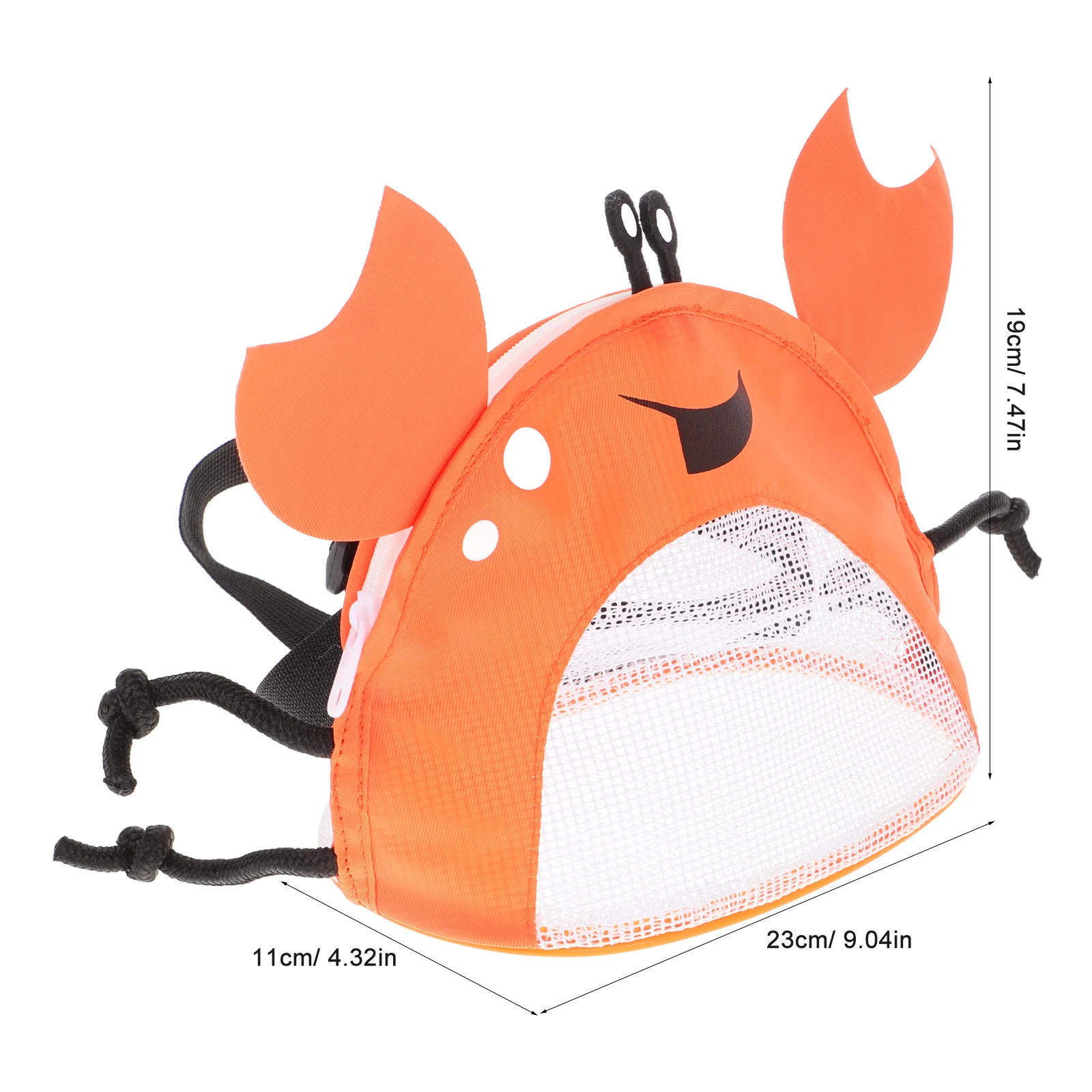 Creative Crab Design Mesh Beach Bag Large Capacity Beach Shell Storage Sand Sifter for Kids Double End Bag Sand Sifter