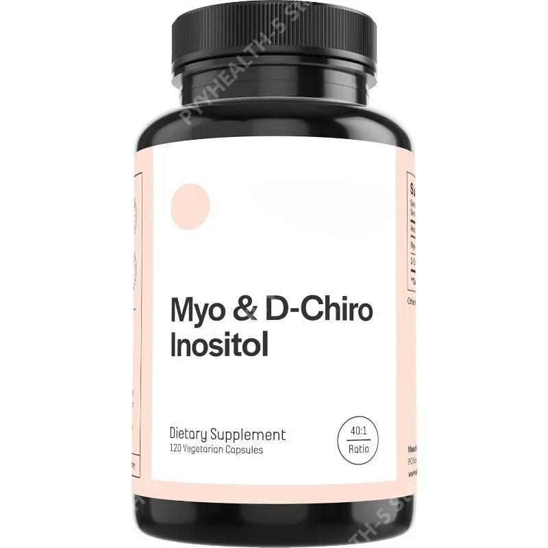 Myo-Inositol & D-Chiro Inositol Supplement for Women, for Hormonal Balance 40:1 Ratio, 4 Capsules Per Serving, 120 Capsules
