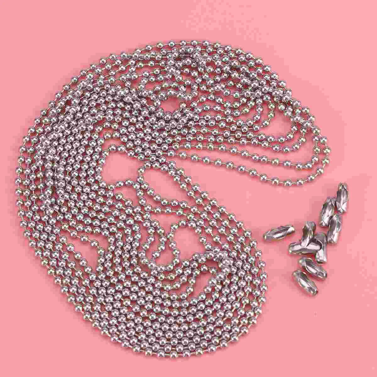 3 Meters Stainless Steel Ball Chain Bead with Connector Roller Blind The Connectors