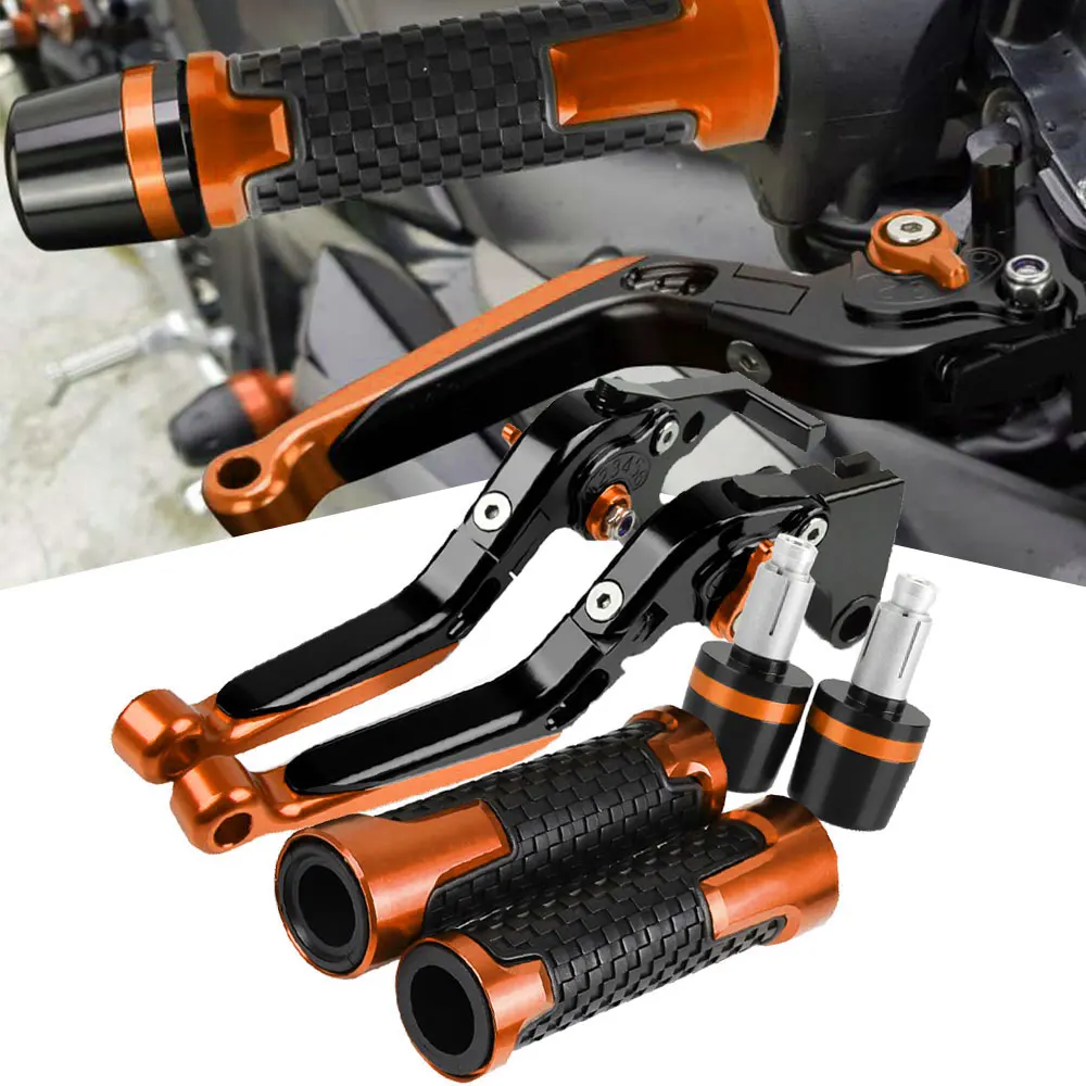 

Motorcycle Accessory Adjustable Clutch Brake Levers Handlebar Grips Handle Bar Ends For 790DUKE 790 DUKE Duke 790 2017 2018 2019