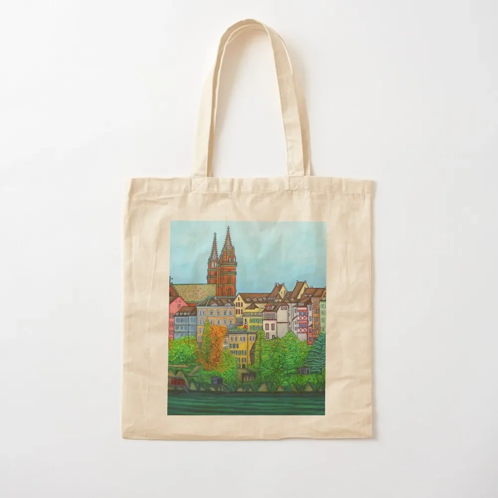 

Colours of Basel, Switzerland Tote Bag women bag Custom bag canvas shopping