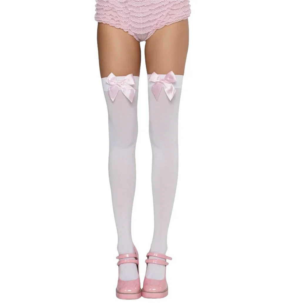 Wedding Stockings Bowknot Design Cute Comfort Hosiery Soft Velvet Stockings White Warm Socks for Women Underwear Sexy Lingerie