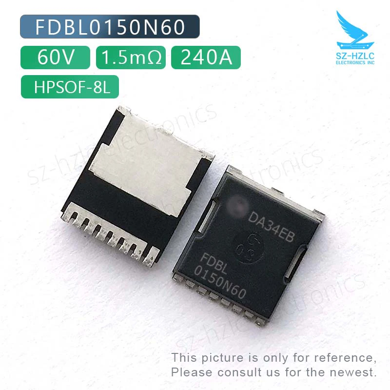 FDBL0150N60 N-CH 60V MOS 240A 1.5mohm 8HPSOF 0150N60 toll-8 Discrete Component  Automotive Grad MOSFET Power Amplifier