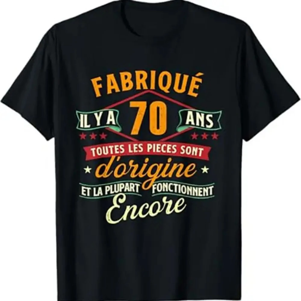 T-shirt humoristique « 70 ans avant la lettre » pour le 70e anniversaire - Noir - T-shirt d'été à manches courtes pour hommes et femmes - T-shirt grande taille