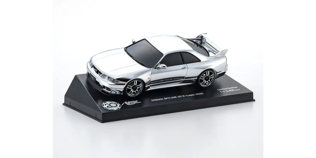 KYOSHO MINI Z BODY ASC MA020S Mini-Z CUP 20th Anniversary NISSAN SKYLINE GT-R V.Spec (R33) Chrome Silver MZP438CS