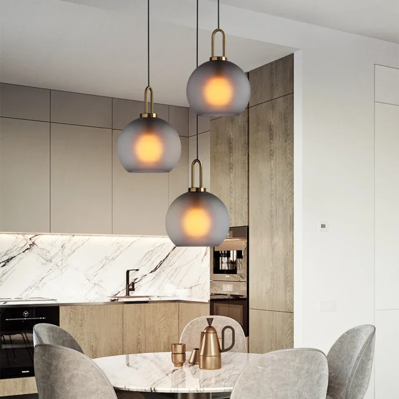 Nordic Glazen Bal Hanglampen Keuken Armaturen Voor Eetkamer Resturant Glans Slaapkamer Home Decor Salontafel Hanglamp