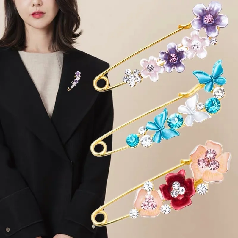 Versatile Flower Brooch Buckles Alloy Charms Waist Tighting Brooches Jewelry Suit Coat Brooch Ornament Accessories Newest