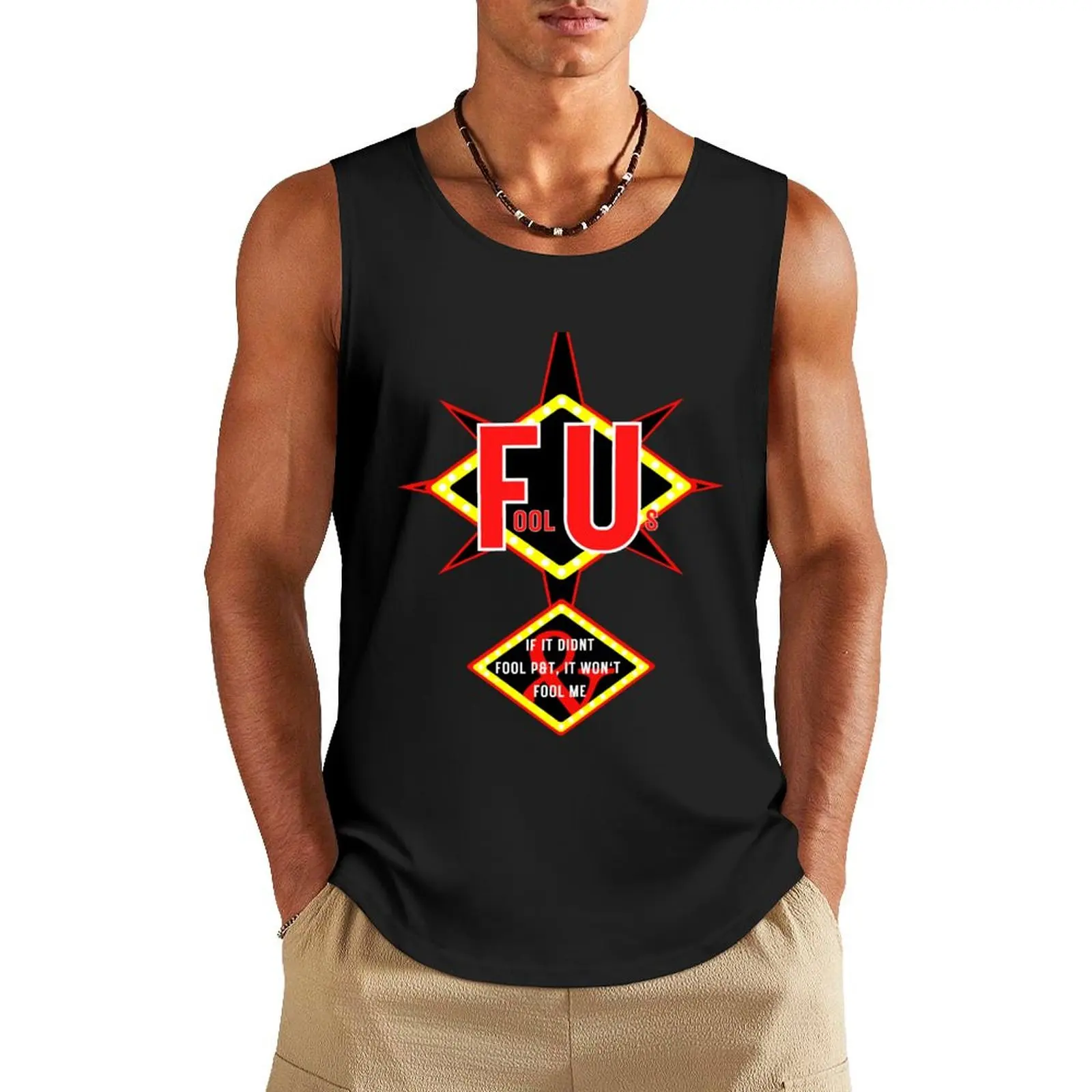 

Fool Us Magician Design Tank Top vest men gym accessories men