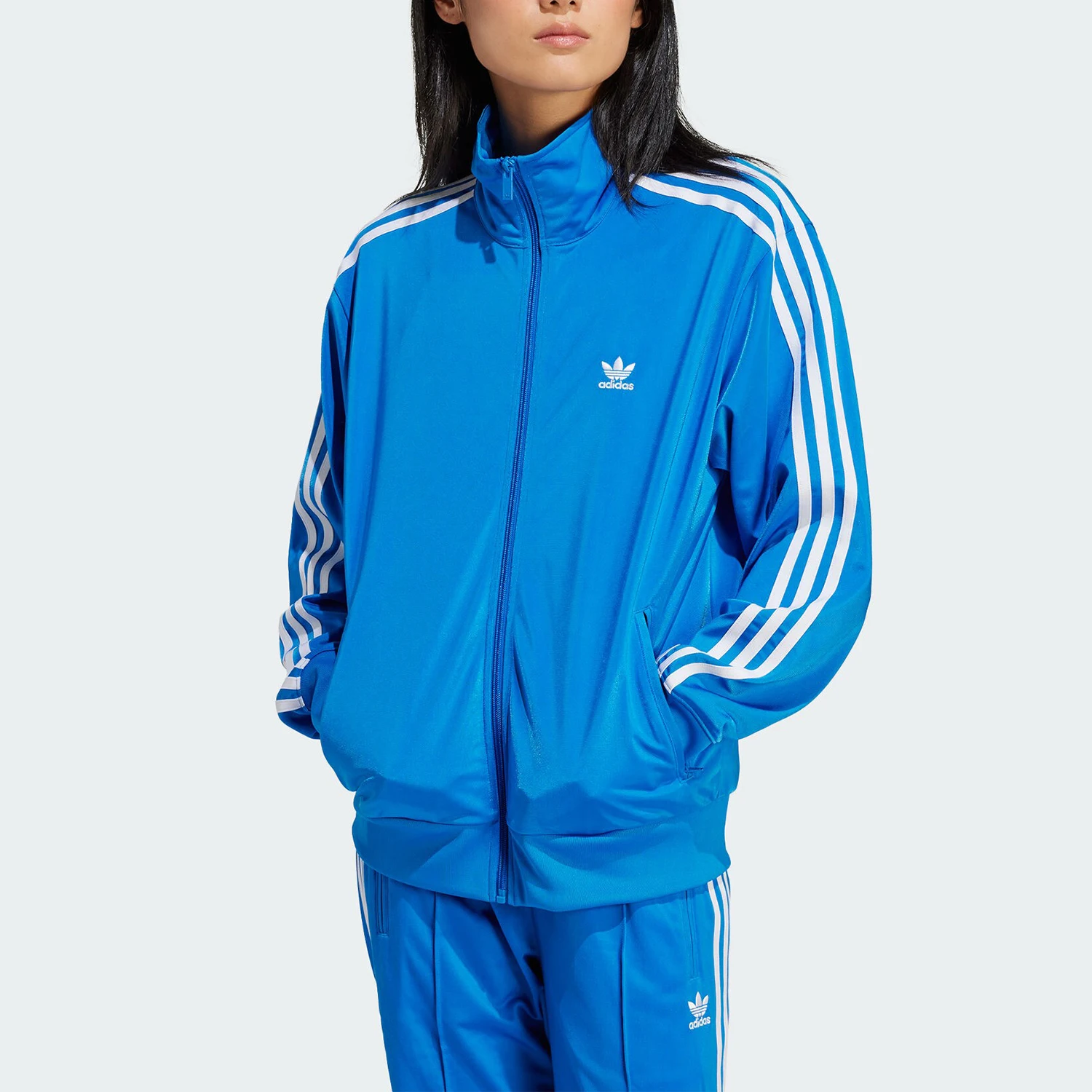 Adidas genuine clover retro women's stand up collar sports loose jacket IP0603