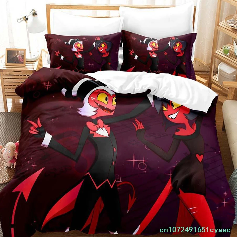 Moxxie Boss Bedding Set Single Twin Full Queen King Size Bed Set Adult Kid Bedroom Duvetcover Sets Anime Parure De Lit Bed