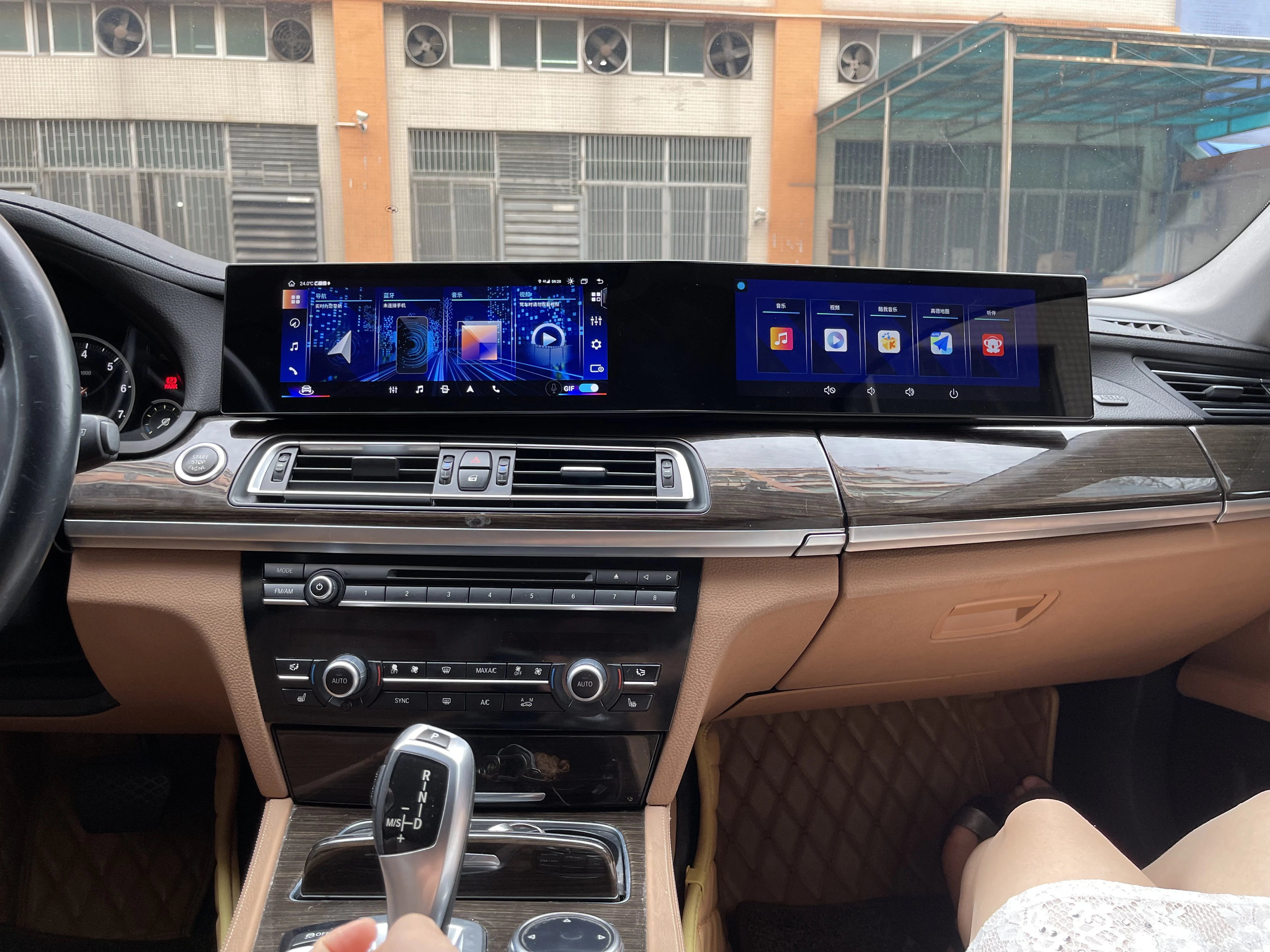 Dual Screen For BMW 7 Series F01 F02 F04 2009-2015 Stereo Android Auto wireless Carplay Stereo Car Radio Audio Video Player  GPS