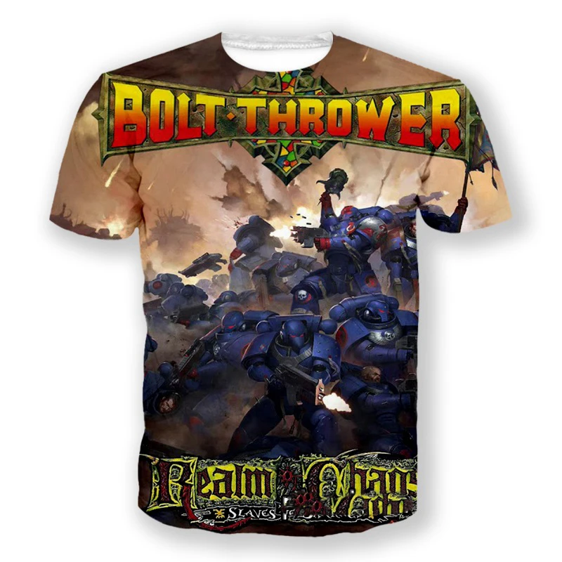 Band Bolt Thrower T-Shirts 3D Print Men's Women Hip Hop Short Sleeve T Shirt Oversized Harajuku Y2k Top Tees Men Street Clothing