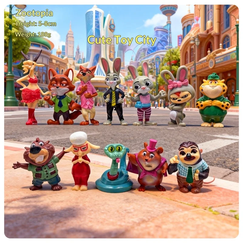 

Disney Zootopia Handmade Judith Nick Fox Rabbit Officer Doll Toy Model