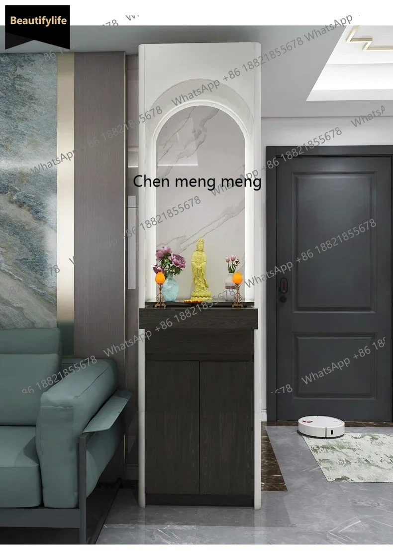 New Chinese Buddhist shrine standing cabinet, shrine  simple shrine Bodhisattva offering table, God of Wealth placing cabinet c1