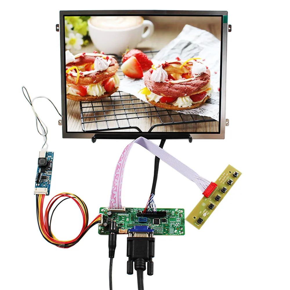 Плата контроллера ЖК-дисплея VGA и 10,4-дюймовый ЖК-экран со светодиодной подсветкой 1024x768 500cd