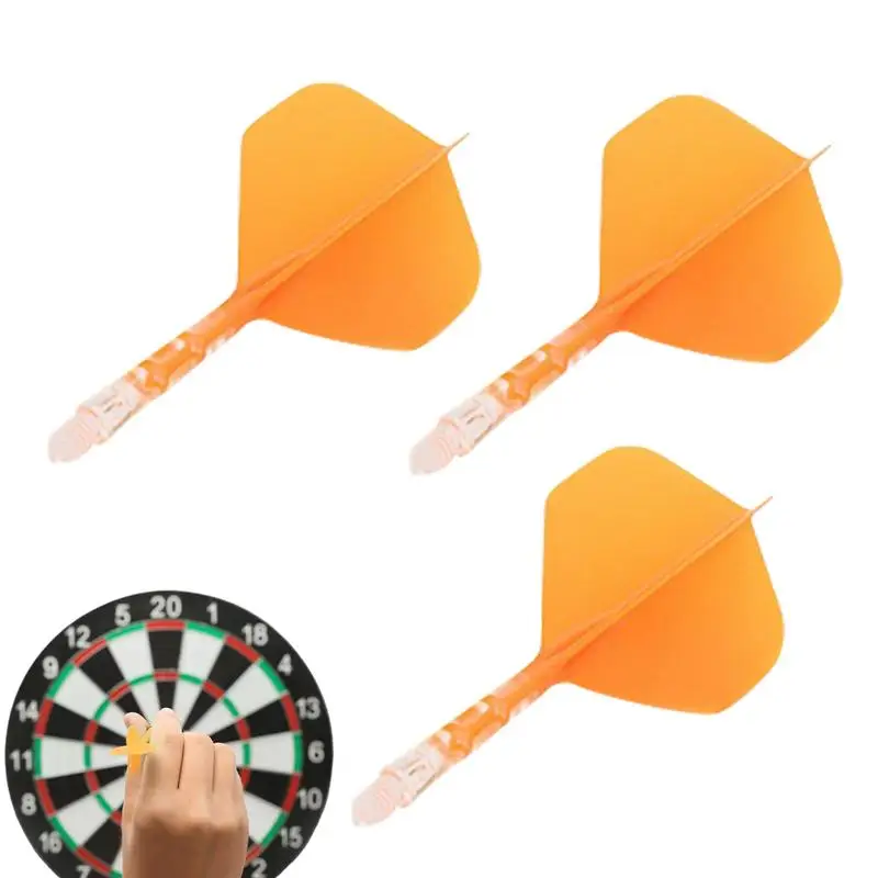 

3PCS Integrated Dart Shaft And Flights Large Durable Dart Flights With Shafts Wear-Resistant Stable Replacement Tail Wing Dart