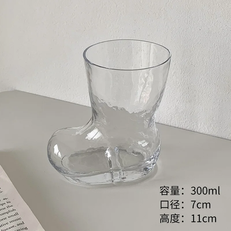 Instagram Wind influencer Creative Boot glass Clear personality juice drink beer mug Trend coffee cold drink mug