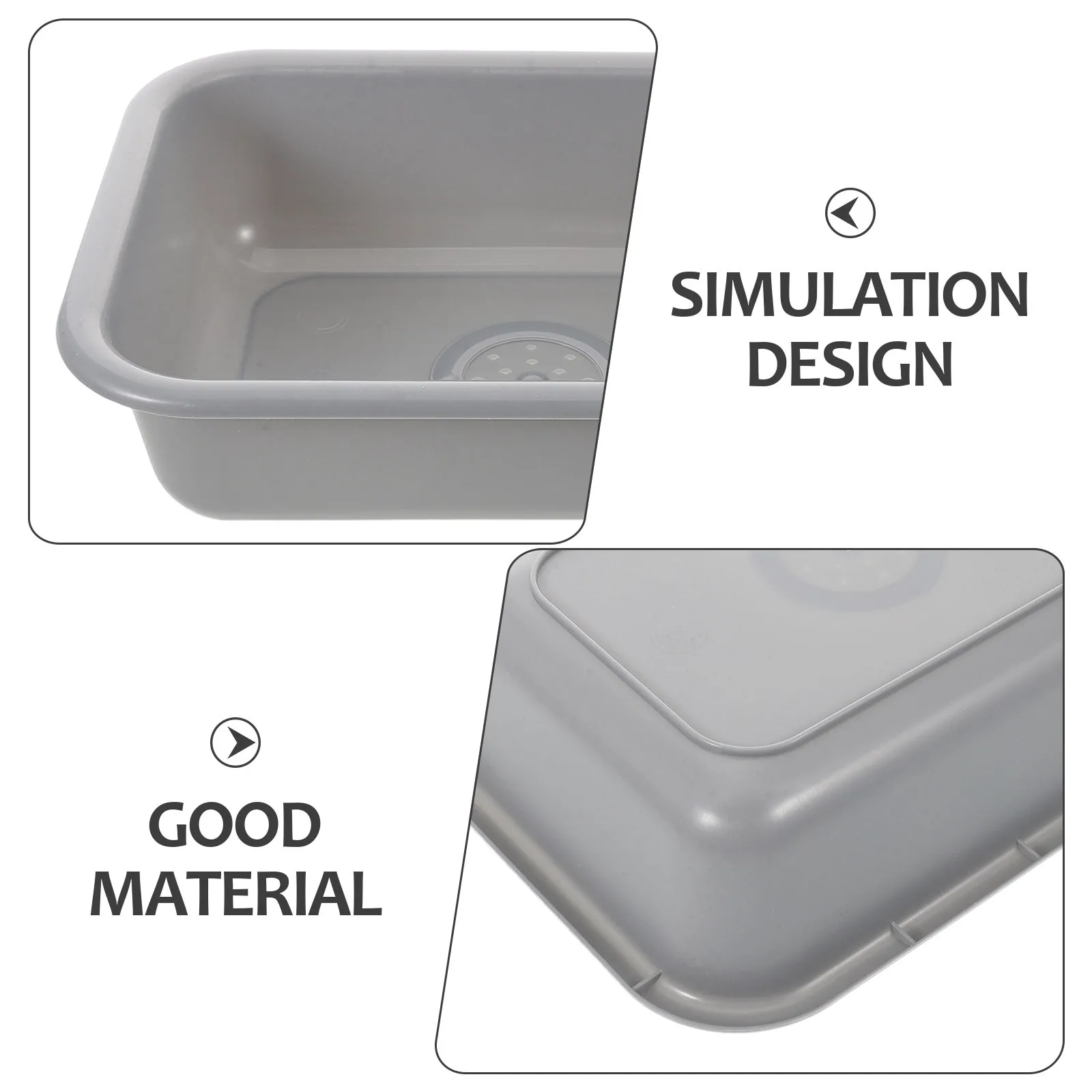 ชุดอ่างล้างจานเด็กเล่น 2 ชิ้น ชุดครัวจำลองสำหรับเด็กเล็ก อ่างล้างจานน้ำจริงสำหรับการศึกษาปฐมวัย ปลอดภัย สะอาด เล่นสมมติ
